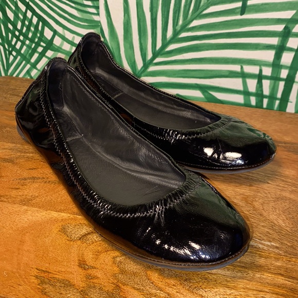 Tory Burch Shoes - Tory Burch Eddie Black Patent Leather Ballet Flats Women’s 8 M